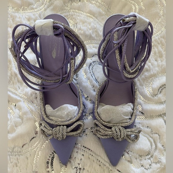 Jeffrey Campbell Shoes - NWT Jeffrey Campbell x Free People Dazzle Knot Heels | Black Rhinestone